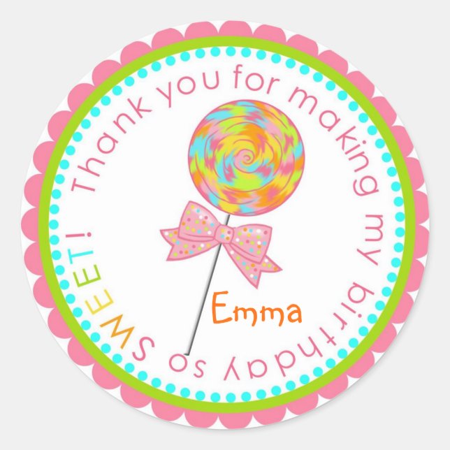 Lollipop Swirl Stickers (Vorderseite)