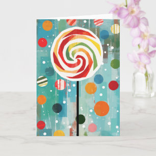 Lollipop Swirl Weihnachtskarte Karte