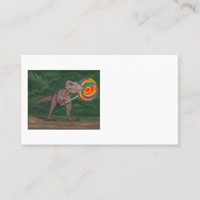 LOLLIPOP T-REX VISITENKARTE (Vorderseite)
