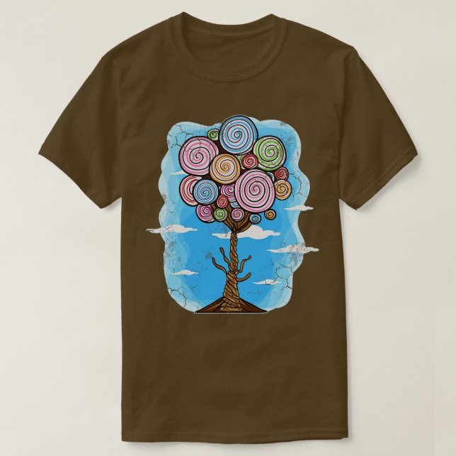 Lollipop Tree Art Graphic Design T-Shirt (Design vorne)