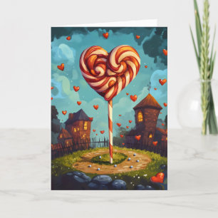 Lollipop Tree Funny Sweet Day Feiertagskarte