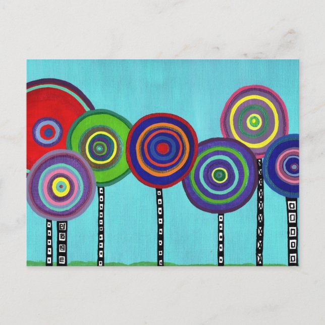 Lollipop Trees Postkarte (Vorderseite)