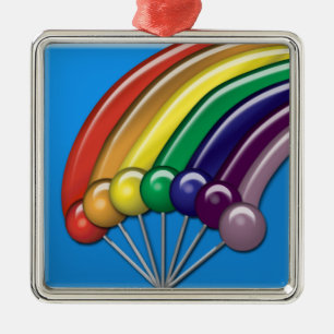 Lollipops and Rainbows Ornament Aus Metall