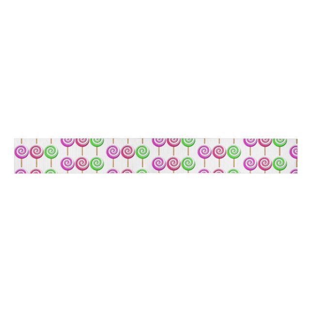 Lollipops-Ribbon mit wirbelnder Kraft Ripsband (Vorderseite)