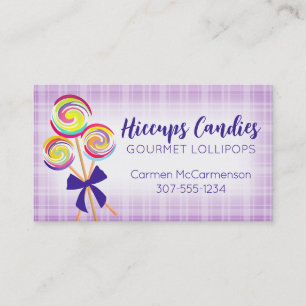 Lollipops Süßmacher backen Visitenkarte pink