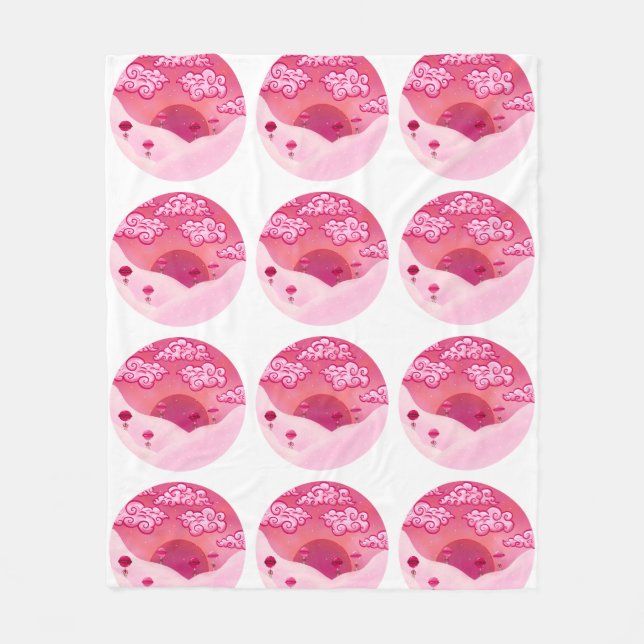 Lollipops und hübsche Wolken Fleecedecke (Vorderseite)