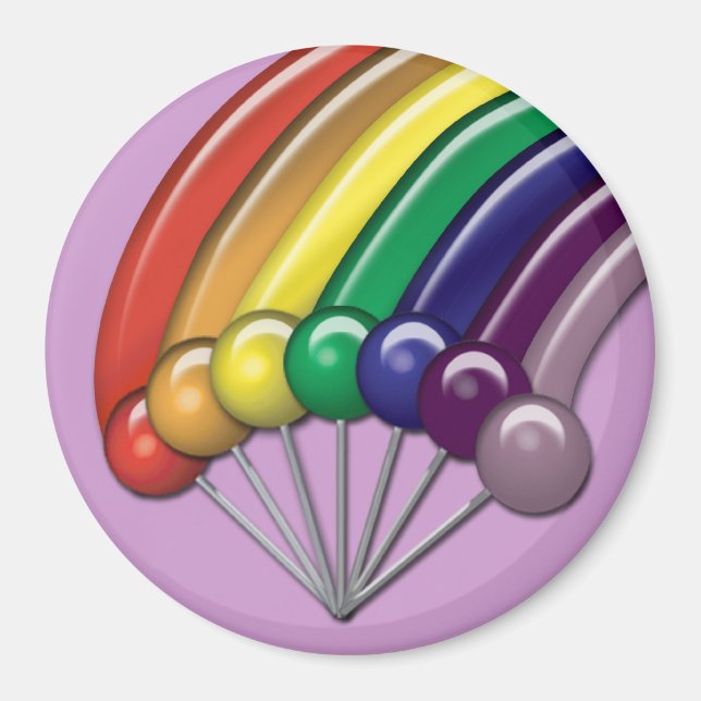 Lollipops und Rainbows Anpassbare Magnete (Vorne)