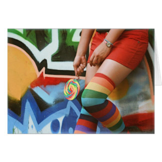 Lollipops und Rainbows - leere Karte