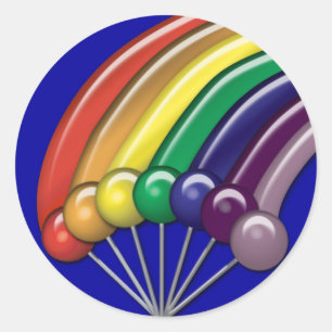 Lollipops und Regenbows Anpassbare Stickers