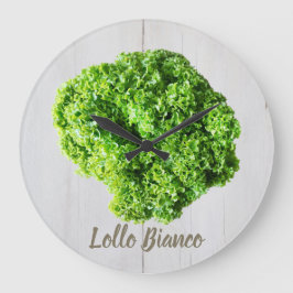 Lollo Bianco Salad Salat Blätter für Veganer Große Wanduhr