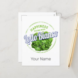 Lollo Bianco Salad Vintag Lollo Bionda Vegan Feiertagspostkarte