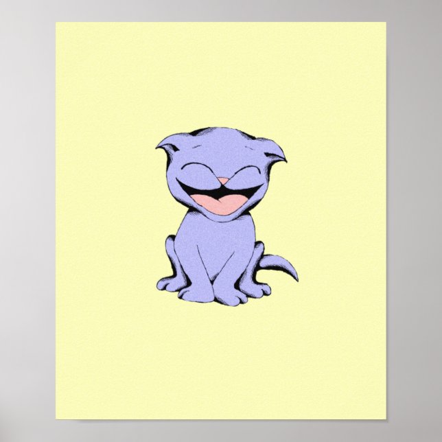 Lolly Cat Laughing Poster (Vorne)