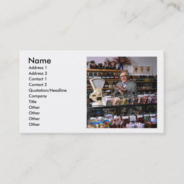 Lolly Shop Business Card Visitenkarte (Vorderseite)