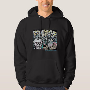 Lollygagging Skull mit Cupcakes, Graffiti-Stil Hoodie