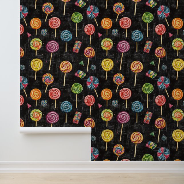 Lollypop Candies & Süßigkeiten farbenfrohe Shop-De Tapete (Anwendung)