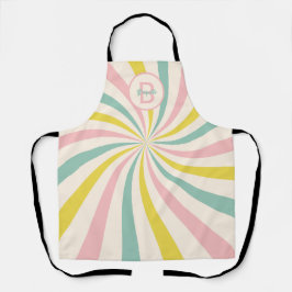 'Lollypop Vibes', Retro-Monogramm Schürze