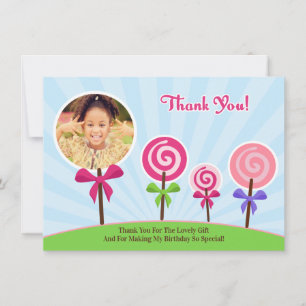 Lollypop Vielen Dank für Ihre Fotokarte Dankeskarte