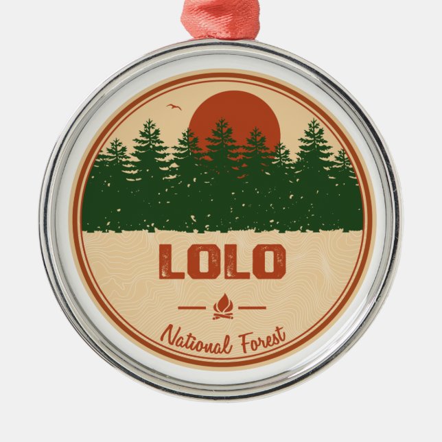 Lolo National Forest Ornament Aus Metall (Vorne)