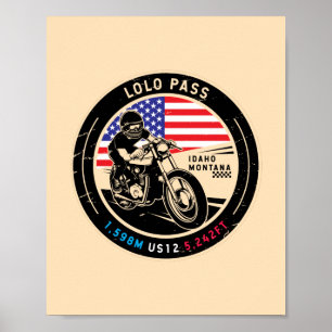 Lolo Pass Idaho Motorrad Poster