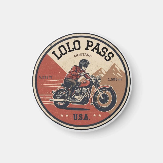 Lolo Pass Road Oregon Motorradtour Magnet (Vorne)