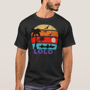 Lolo Retro Sunset Ocean Großvater T-Shirt