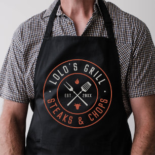 Lolo's Grill Personalisiert Opa GRILLEN Grilling Schürze