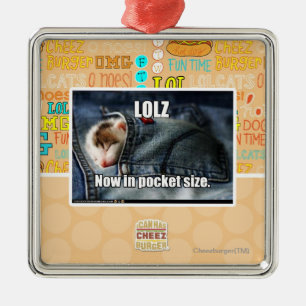 LOLZ jetzt in im Taschenformat Silbernes Ornament