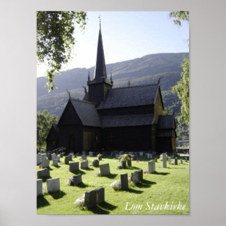 Lom Stavkirke Poster