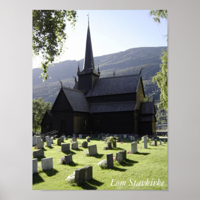 Lom Stavkirke Poster (Vorne)