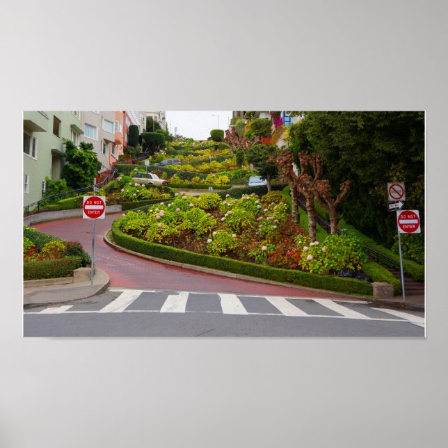 Lombard Street, Crookedest Street Poster (Vorne)