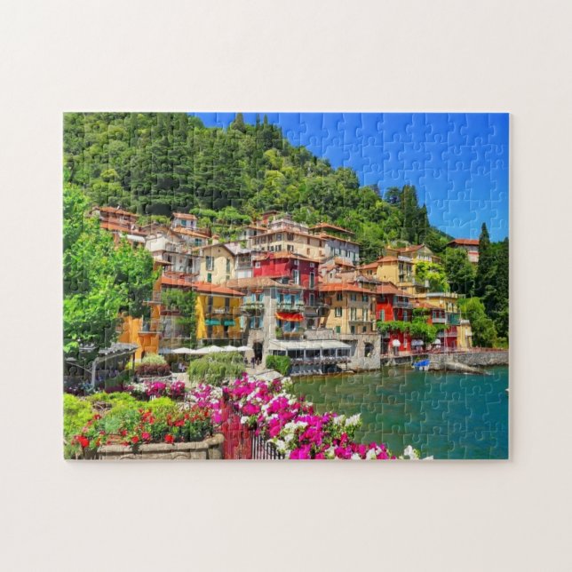 Lombardei Italien Comer See Europa Puzzle (Horizontal)