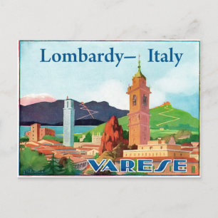 Lombardei, Italien, Varese, Aussicht auf die Stadt Postkarte