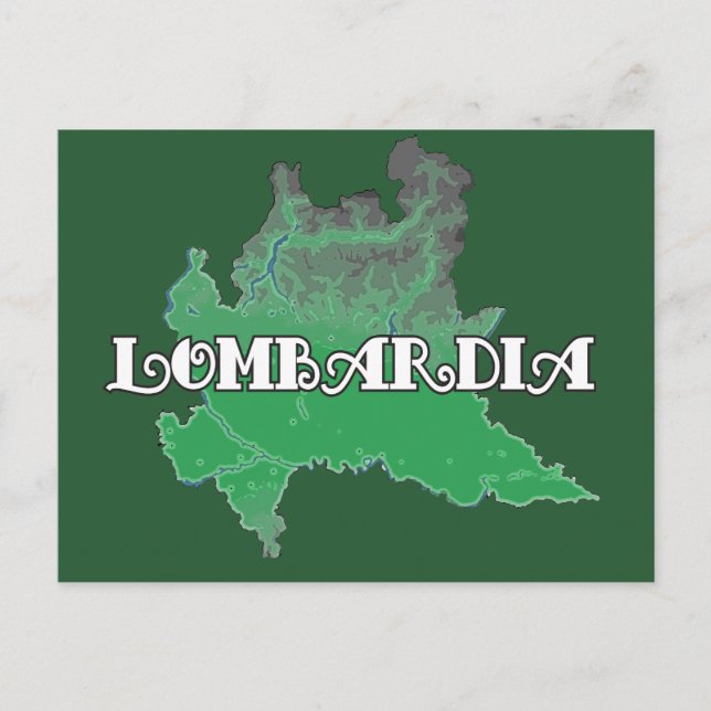 Lombardei Postkarte (Vorderseite)