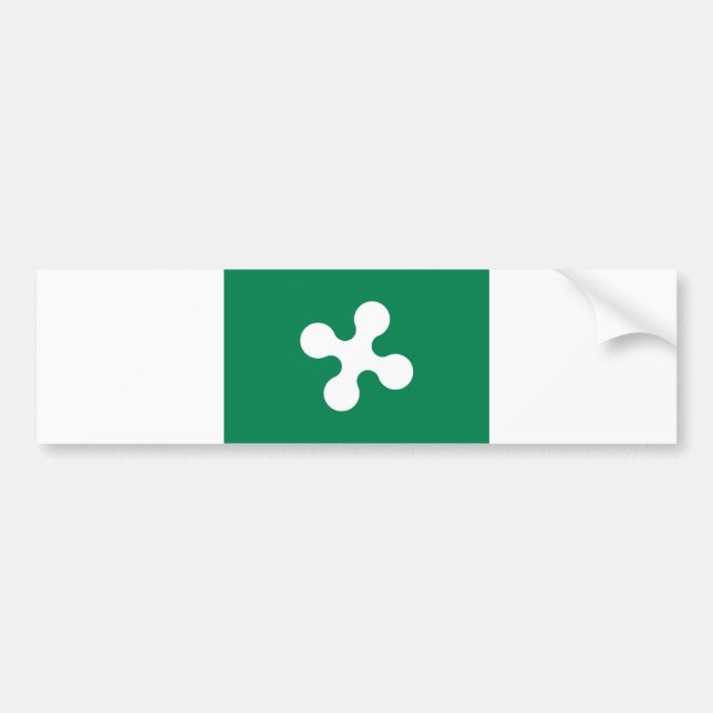 Lombardei-Regionsflaggenitalien-Landkreis Autoaufkleber (Vorne)