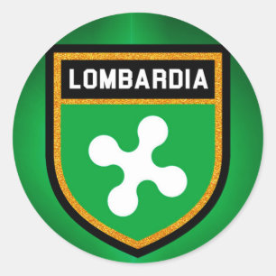 Lombardia-Flagge Runder Aufkleber