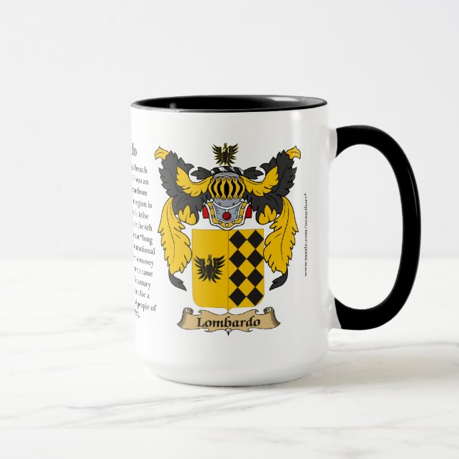 Lombardo Familien-Wappen Tasse (Rechts)