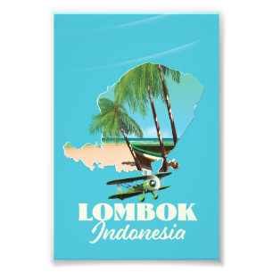 Lombok Indonesien-Karte Fotodruck