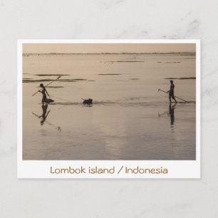 Lombok-Insel / Indonesien monochrome Bilder Postkarte