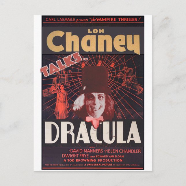 Lon Chaney as Dracula Postkarte (Vorderseite)