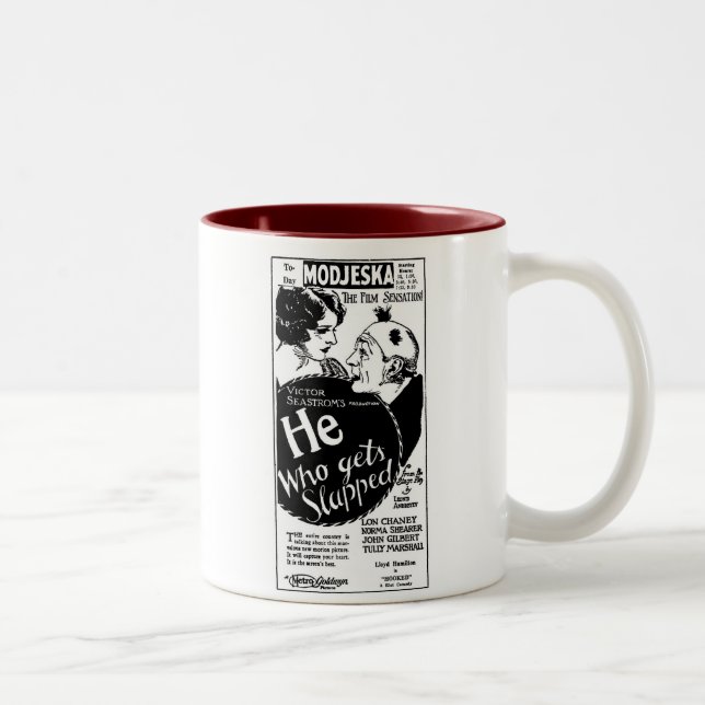 Lon Chaney Norma Shearer, das ER ERHÄLT WHO 1925 Zweifarbige Tasse (Rechts)