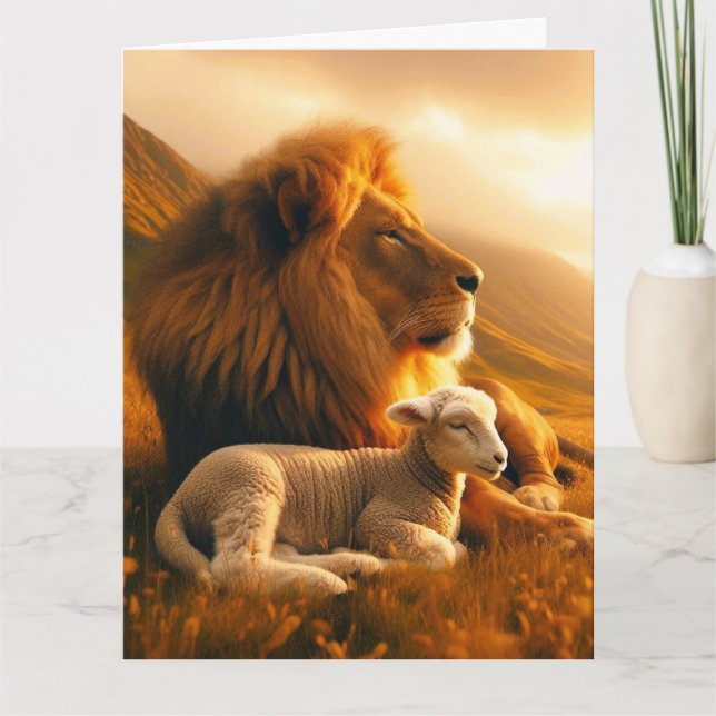 LON & LAMB Christliche Blankekarte Karte (Vorderseite)