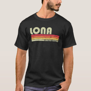 LONA Name Personalisiert Retro Vintag 80er 90S Geb T-Shirt