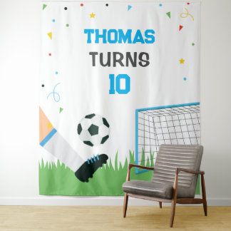 Lona Soccer Sport Birthday backdrop banner Wandteppich