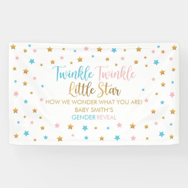 Lona Twinkle Twinkle Little Star Gender Reveal sig Banner (Horizontal)