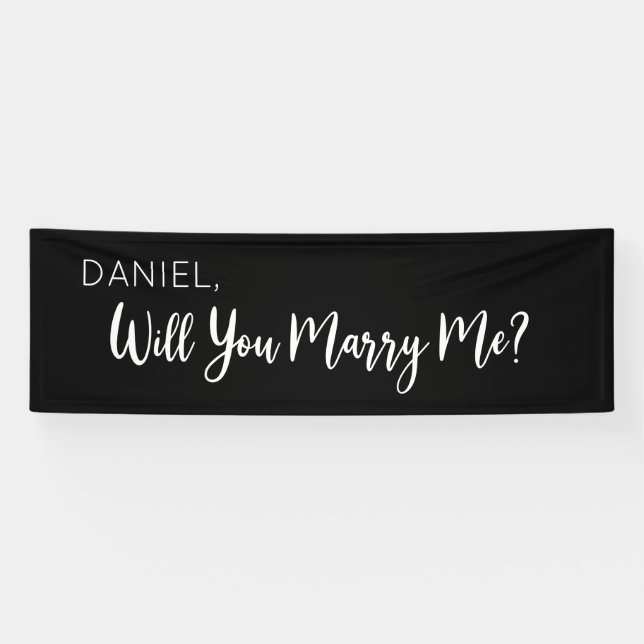Lona  Will you Marry Me Proposal Sign banner  (Horizontal)