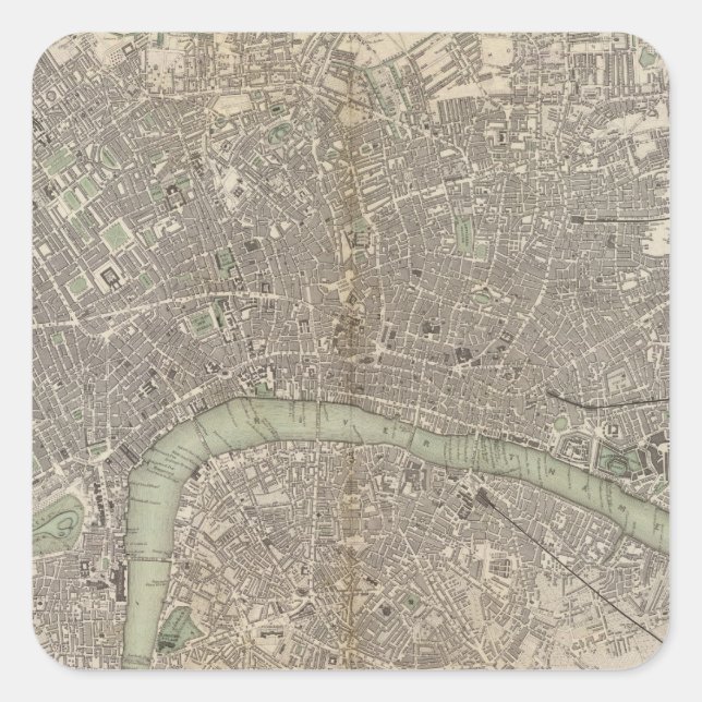 London 1843 quadratischer aufkleber (Vorderseite)