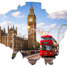 London 26,2 Marathon-Parcours-Karten-Tasse