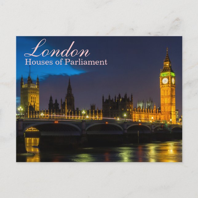 London - Abgeordnetenhäuser Postkarte (Vorderseite)