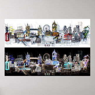 London-Ansicht Poster