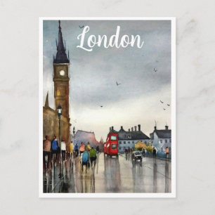 London Aquarellkarte Postkarte